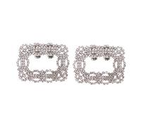 Fxzqgnh 2 Piezas Zapato Broche Decorativo con Flores Arco Hojas Triángulos Y Mariposas Brillante Rhinestone Adecuado para Ocasiones Especiales U, Estilo 6 (2pcs), tal como se describe