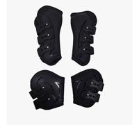 Fxzqgnh 4 Piezas Protectores con Cierres Hebilla Antimpacto Ecuestres Resistentes Equipamiento Ecuestre para Jinetes , Negro
