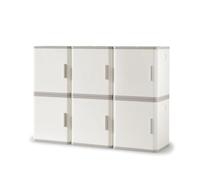 Fxzqgnh 6 Piezas Gabine Plástico con Puerta Ergonómico Armario Modular Compacto Mueble para Habitación Infantil, Moderno Y Minimalista, Modelo Básico con 6 Compartimentos Opacos