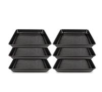 Fxzqgnh 6 Piezas Pavimentación Fácil o Formas Resisn para Jardineros, Jardín, Patio, Negro