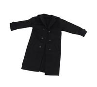Fxzqgnh Abrigo para Figuras de Acción Muñeco Masculino con Gabardina Escala 1/6 Ropa de Accesorio Textil en Miniatura Diseño Flexible Y Cómodo Adecuado para C, Negro