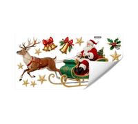 Fxzqgnh Adhesivo decorativo de pared de Navidad, suministros de fiesta de Navidad, calcomanías, calcomanías de ventana para comedores, apartamentos de alquiler, dormitorio de estudiantes, multicolor