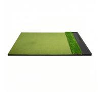 Fxzqgnh Alfombrilla de Entrenamiento de Golf con Banda de Césped Largo y Área de Césped Corto Tapete de Golpeo Compacto Base EVA Que Protege Adecuada para, 120 180