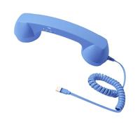 Fxzqgnh Auricular Retro para Teléfono con Micrófono Integrado Y Altavoz Diseño Ergonómico Reducción de Ruido Adecuado para Videoconferencias Llamadas Oficina, Azul