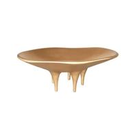 Fxzqgnh Banja con Patas Escultórico Mesa bajo Cuenco para Salón, Dorado, 41 30 16cm
