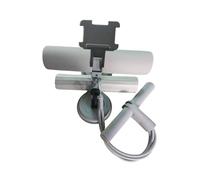 Fxzqgnh Barra de Abdominales, Equipo de Fitness para El Hogar, Montaje en El Suelo, Altura Ajustable, Cuerda con Ventosa, Tubo de Acero, Espuma/látex para Fit, Gris