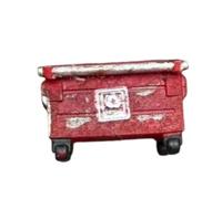 Fxzqgnh Basurero a Escala 1:64 Contenedor Basura en Miniatura No Tóxico Cubo Basura con Ruedas para, Maquetas, Escenas Urbanas, Rojo