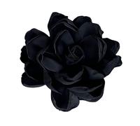 Fxzqgnh Broche de Flor Ornamento Accesorio Prendedor Alfiler Artesanía Elegante Adecuado para Vestidos Reuniones Fiestas, Negro, universal
