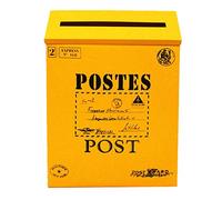 Fxzqgnh Buzón de Retro Vintage Europeo para Exteriores, Montado en La Pared. Buzón Postal para Exterior, Amarillo