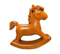 Fxzqgnh Caballo Mecedor Ornamento de Mesa Figura Decorativa Estatua Coleccionable en Madera Artística para Decoración de Escritorio Librero Oficina Sala de Es, Style C, Individual