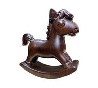 Fxzqgnh Caballo Mecedor Ornamento de Mesa Figura Decorativa Estatua Coleccionable en Madera Artística para Decoración de Escritorio Librero Oficina Sala de Es, Style B, Individual