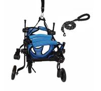 Fxzqgnh Carrito Movilidad Perro Ligera Silla Ruedas para Perros Armazón Ligero Soporte Patas Traseras para Perros Discapacitados, Azul, M Con Correa De Tracción