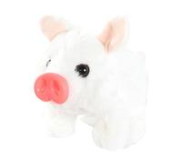 Fxzqgnh Cerdo de Peluche Eléctrico Que Camina, Juguete de Cerdito Que Se Mueve, Animal de Peluche Interactivo, Divertido Y Vívido, Ideal como, Blanco