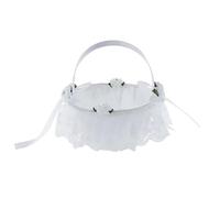 Fxzqgnh Cesta para Florista Boda Cesta de Flores Cesta de Cesta Decorativa Confeccionada con PVC y Perlas Adecuada para de Boda Fiestas