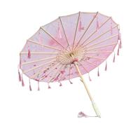 Fxzqgnh Chino Sombrilla Decorativa con Seda Madera Y Papel Aceitado Diseño Tradicional Oriental Adecuada para Sesiones Fotográficas Bodas Danza Fiest, Style E