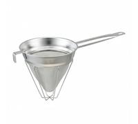 Fxzqgnh Colador de Forma de Embudo Acero Inoxidable Resistente a la Corrosión Colador Mano Metálico Embudo Pequeño Metal para Bodega, Colador De 8 Pulgadas Con Soporte