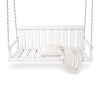 Fxzqgnh Columpio para niños con cojín - Silla Colgante para jardín y balcón - para Porche, Blanco Vinick, 120cm x 41cm