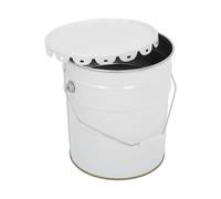 Fxzqgnh Cubo de pintura de metal vacío con tapa, recipiente de pintura multiusos para disolventes, manualidades y proyectos de bricolaje, uso industrial, multicolor, 10 L