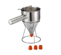 Fxzqgnh Dosificador Dosificador de Acero Inoxidable Control Preciso con Tobera de Silicona sin Desorden para Repostería, Cocina, Juego De Embudos Con Mango Desmontable
