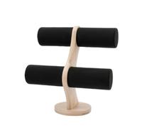 Fxzqgnh Expositor Joyas Dos es Multifuncional Soporte Collares Práctico Joyero para Tiendas, Negro