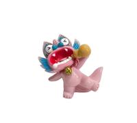 Fxzqgnh Figura corativo Figura con Campana Pequeña Pequeño Figurita para Escritorio, Rosa, Gato De Teja De La Fortuna Calabaza - Rosa