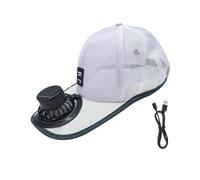 Fxzqgnh Gorro con Ventilador Solar, Accesorio para Senderismo, Resistente Al Viento E Impermeable, de Poliéster, Gorra de Viaje Ventilada, Adecuada para Viaje, Blanco