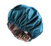 Fxzqgnh Gorro de Noche Ajustable Setta para Mujer, de, Doble Capa, Suave, Ligero Y Cómodo, Ideal para Dormir Y para El Cuidado de La Piel, Azul