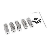 Fxzqgnh Juego de 5 Conectores Universales de Junta Cardán de Metal, Compatibles con Coches, Vehículos Oruga Y Barcos a Escala. Elemento Giratorio Ideal, 3.17x3.17mm