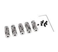 Fxzqgnh Juego de 5 Conectores Universales de Junta Cardán de Metal, Compatibles con Coches, Vehículos Oruga Y Barcos a Escala. Elemento Giratorio Ideal, 3x3.17mm