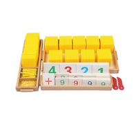 Fxzqgnh Juego Educativo Auto-Dirigido Base Aritmética Temprana Juego Educativo Auto-Dirigido Matemáticas Banjas con Compartimentos Set Números Y, Amarillo, Amarillo