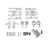 Fxzqgnh Kit de 18 Piezas de Piezas de Mejora para Vehículos RC, Brazos de Cojinetes Metálicos, Asiento C para Wltoys, Apto para Reparación Y Montaje, de Plata