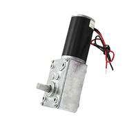 Fxzqgnh Motor DC Reductor Engranaje Turbina Caja Engranajes Tornillo Reversible Motor Engranaje Silencioso Aluminio Compacto Función Bloqueo Automático, 4
