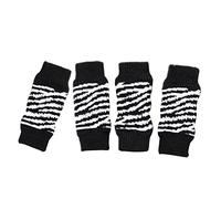Fxzqgnh Paquete de 4 Pares de Calcetines, Calentadores Y Protectores para Patas de Perros Pequeños, Medianos Y Mayores, Negro m