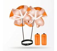 Fxzqgnh Paracaídas Resistencia Doble Resistente Paracaídas Velocidad con Cinturón Robusto para Corredores, Naranja