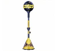 Fxzqgnh Pelota de Boxeo Objetivo de Golpeo Saco de Golpeo Reactivo Que Movimiento Real Tubo de Acero Ajustable y Anclaje Robusto Base de Ventosas para, Negro Y Dorado
