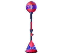 Fxzqgnh Pelota de Boxeo Objetivo de Golpeo Saco de Golpeo Reactivo Que Movimiento Real Tubo de Acero Ajustable y Anclaje Robusto Base de Ventosas para, Rojo Y Azul