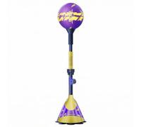 Fxzqgnh Pelota de Boxeo Objetivo de Golpeo Saco de Golpeo Reactivo Que Movimiento Real Tubo de Acero Ajustable y Anclaje Robusto Base de Ventosas para, Púrpura Y Dorado