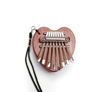 Fxzqgnh Piano Claro Piano dos Relajan Instrumento Musical Mano para Niños, Viajes, Oficina, Kalimba De 8 Tonos, Forma De Corazón De Madera Original