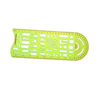 Fxzqgnh Plantilla para Dibujo de Tráfico Plantilla para Documentación en Accidentes Viales Regla de Investigación Vehicular Y Marcador Simbólico Diseño PP Com, Verde, Individual