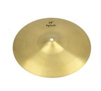 Fxzqgnh Platillo Batería Brillante Platillo Latón Instrumento para Bateristas, Estudiantes, Ensayos, 10 Pulgadas