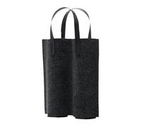 Fxzqgnh Porta Vinos de Fieltro con Dos Compartimentos Y Asa Ergonómica Bolsa Térmica Portátil para Botellas de Vino Adecuada para Cenas Familiares Celebracion, Negro, Individual