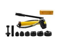 Fxzqgnh Punzonadora Hidráulica Robusto Kit Perforación Hidráulica Portátil Punzonadora con Mango Auxiliar para Mantenimiento, SYK-15B 22-60mm Con Caja De Hierro
