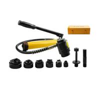 Fxzqgnh Punzonadora Hidráulica Robusto Kit Perforación Hidráulica Portátil Punzonadora con Mango Auxiliar para Mantenimiento, SYK-15A 16-51mm Con Caja De Hierro