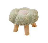 Fxzqgnh Reposapiés para Sofá, Taburete, Cómodo Puf con Forma de Flor, Multiusos, Pequeño Taburete para Dormitorio, Apartamento, de Noche, Porch, Verde, Individual