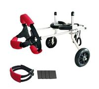 Fxzqgnh Silla Ruedas Perro Estable Silla Movilidad Mascota Arnés Sujeción Carrito para Perros Pequeños, Blanco, Negro, Rojo, XXS