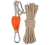 Fxzqgnh Suspensión de Cuerda con Trinquete de Rodillo, Engranajes Metálicos Reforzados para Tensor de Cuerda con Hebilla Fija, 6mm 5m Caqui