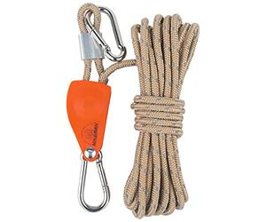 Fxzqgnh Suspensión de Cuerda con Trinquete de Rodillo, Engranajes Metálicos Reforzados para Tensor de Cuerda con Hebilla Fija, 6mm 5m Caqui