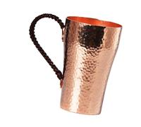Fxzqgnh Taza de Cobre Artesanal Vaso de Cobre Taza de Té Taza de Café con Asa Material Resistente Adecuada para Oficina Regalo Decoración Hogar, martillado, tal como se describe