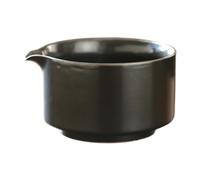 Fxzqgnh Tazón Matcha de Cerámica Japonesa con Vertedor Artesanal Y Inspiración Tradicional Adecuado para Hogar Oficina Regalo, Negro, tal como se describe