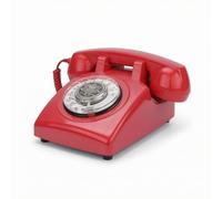 Fxzqgnh Teléfono Retro Clásico Teléfono Antiguo Ligero para coradores, Oficina, Hotel, 玫红色, 插卡款：旋转免提-全网通手机卡